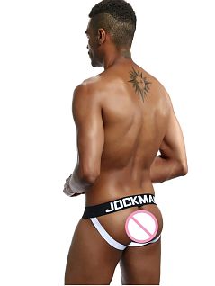 Стильные джоки анатомического кроя черного цвета JOCKMAIL RTJM4038-2